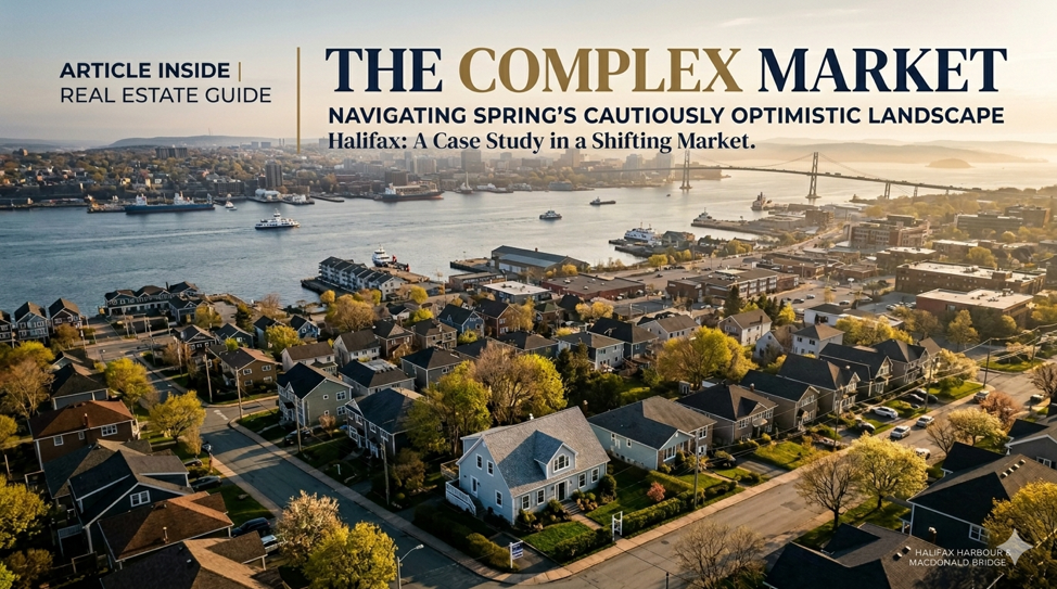 : Halifax Spring Real Estate Market Report 2026 Aerial view of Halifax Regional Municipality homes for sale spring 2026 real estate market